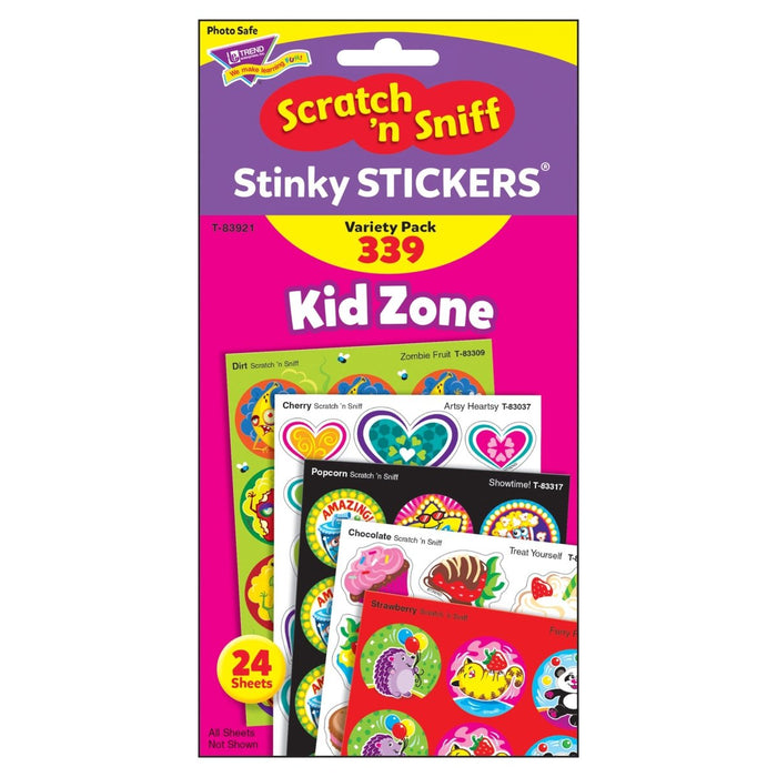 Kid Zone Stinky Stickers® Variety Pack, 339 Count Per Pack, 2 Packs - Kidsplace.store