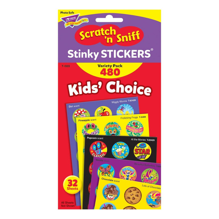 Kids' Choice Stinky Stickers® Variety Pack, 480 Per Pack, 2 Packs - Kidsplace.store