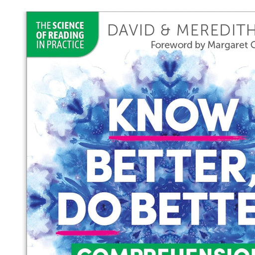 Know Better, Do Better: Teaching Comprehension Professional Book - Kidsplace.store