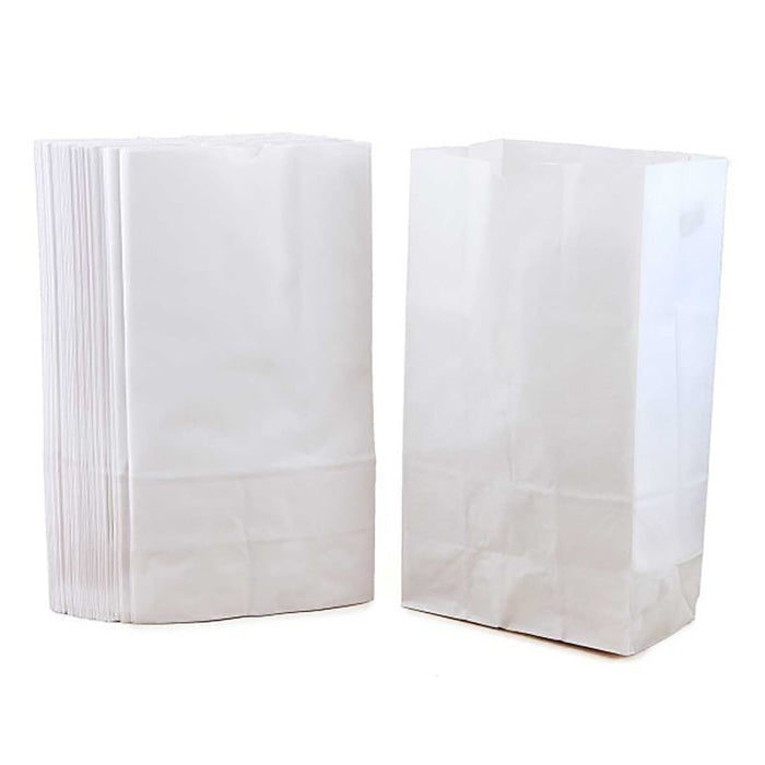 Large Gusseted Paper Bags, 6" x 3.5" x 11", White, 100/Pack - Kidsplace.store