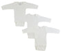 Long Sleeve White Onezie 3 Pack 009nb - Kidsplace.store