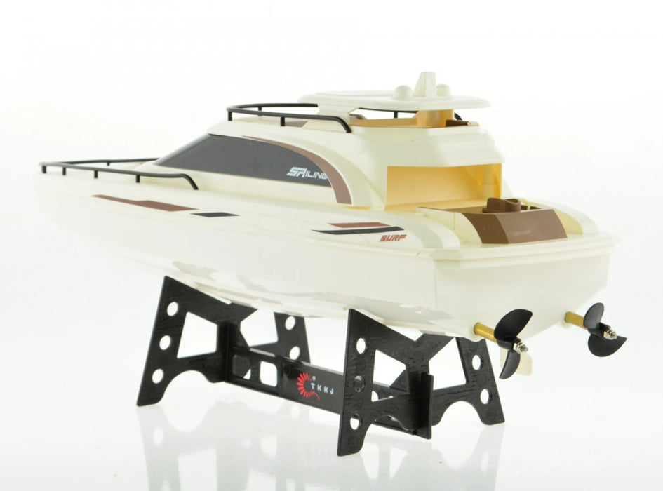 Luxury Rc Yacht With 2 Motors 2.4 Ghz And Rechargeable Batteries - Kidsplace.store