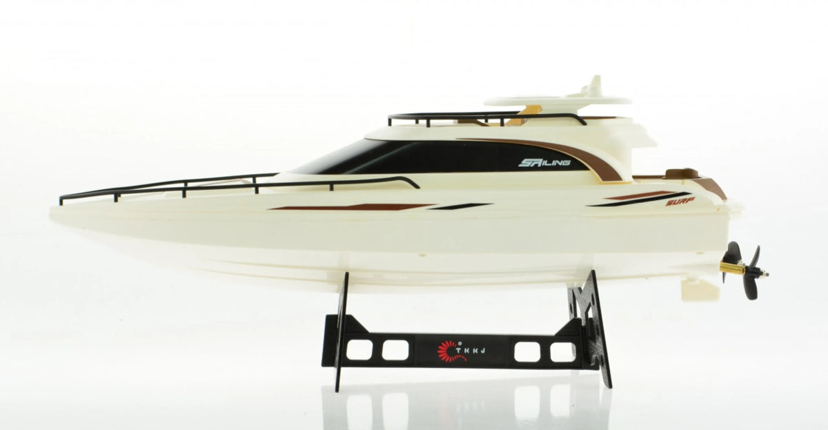 Luxury Rc Yacht With 2 Motors 2.4 Ghz And Rechargeable Batteries - Kidsplace.store