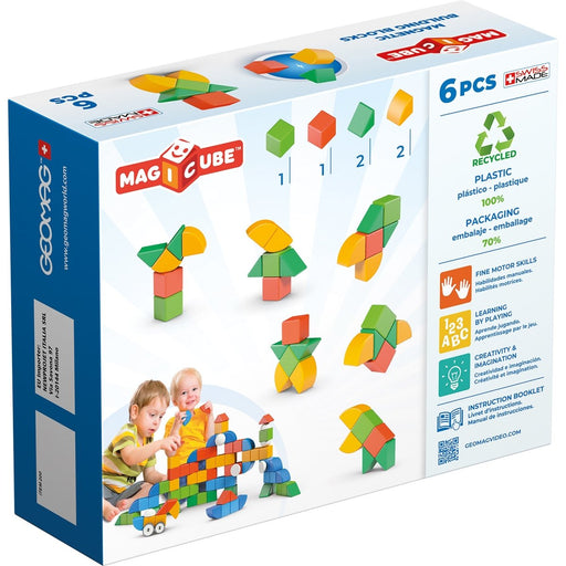 Magicubes Shapes Recycled, 6 Pieces - Kidsplace.store