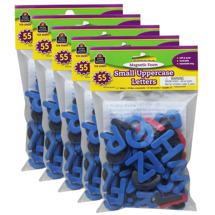 Magnetic Foam: Small Uppercase Letters, 55 Per Pack, 5 Packs - Kidsplace.store