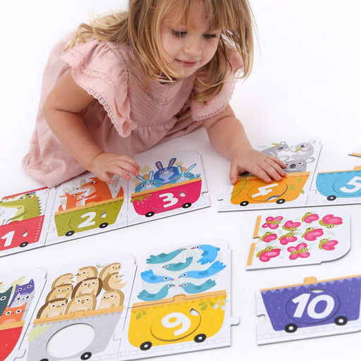 Make - a - Match Puzzle Number Train, Age 3+ - Kidsplace.store