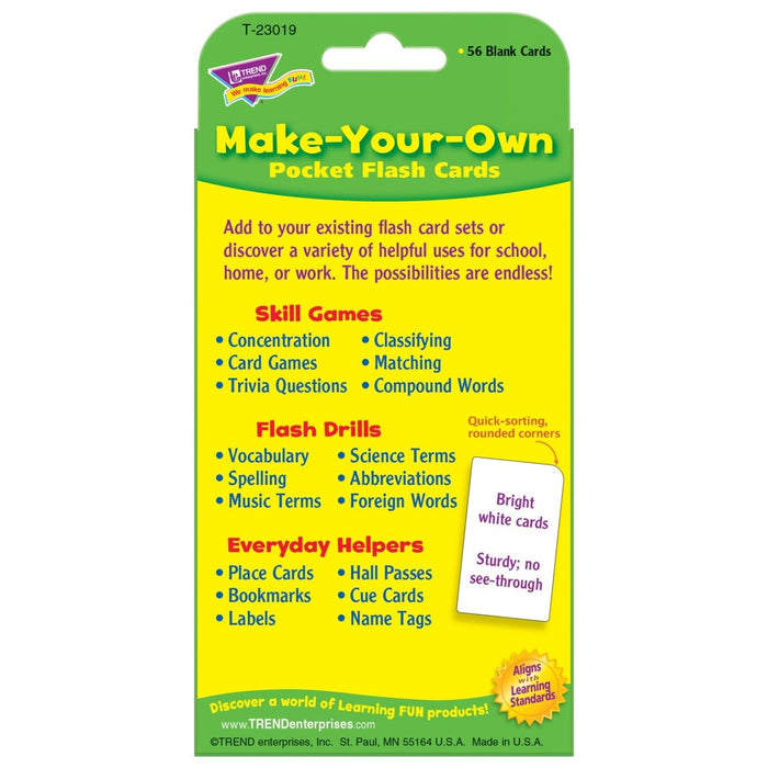 Make - Your - Own Pocket Flash Cards, 6 Packs - Kidsplace.store