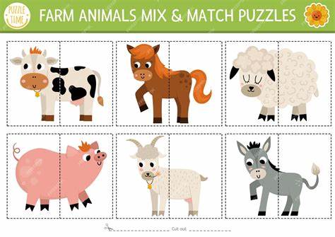 Match & Mix Animals Puzzle - Kidsplace.store