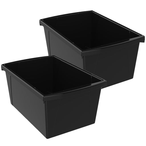 Medium Classroom Storage Bin, Black, Pack of 2 - Kidsplace.store