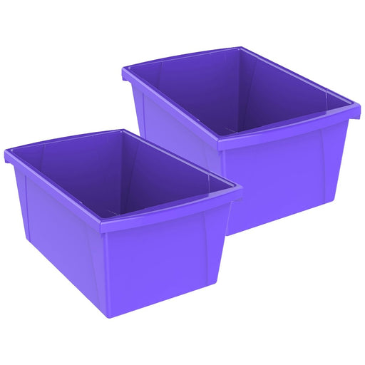 Medium Classroom Storage Bin, Purple, Pack of 2 - Kidsplace.store