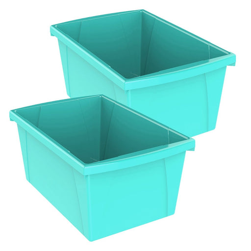 Medium Classroom Storage Bin, Teal, Pack of 2 - Kidsplace.store