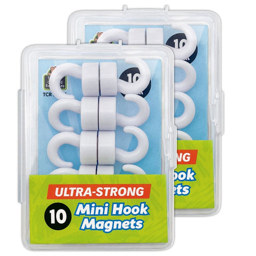 Mini Hook Magnets, 10 Per Pack, 2 Packs - Kidsplace.store