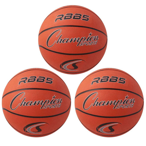 Mini Rubber Basketball, Orange, Pack of 3 - Kidsplace.store