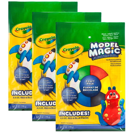 Model Magic Craft Pack, 6 Colors Per Pack, 3 Packs - Kidsplace.store