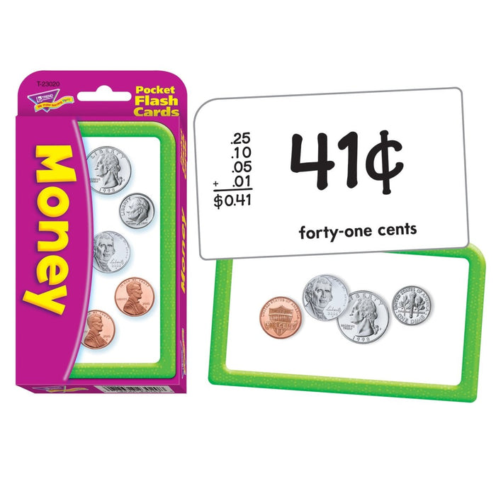 Money Pocket Flash Cards, 6 Packs - Kidsplace.store