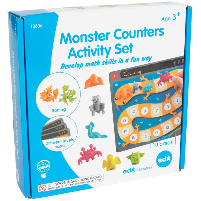 Monster Counters Activity Set - Set of 36 - 10 Double - Sided Activity Boards - Kidsplace.store