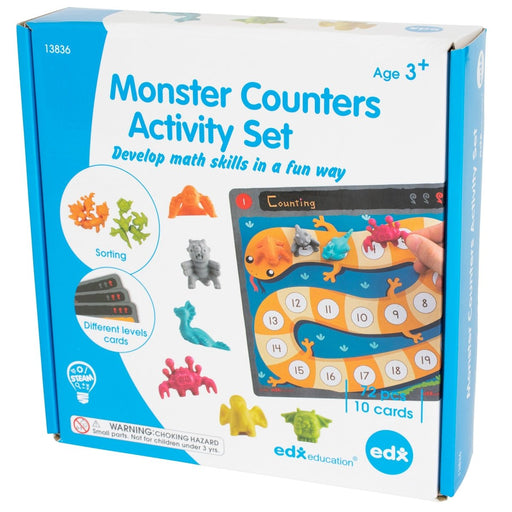 Monster Counters Activity Set - Set of 36 - 10 Double - Sided Activity Boards - Kidsplace.store