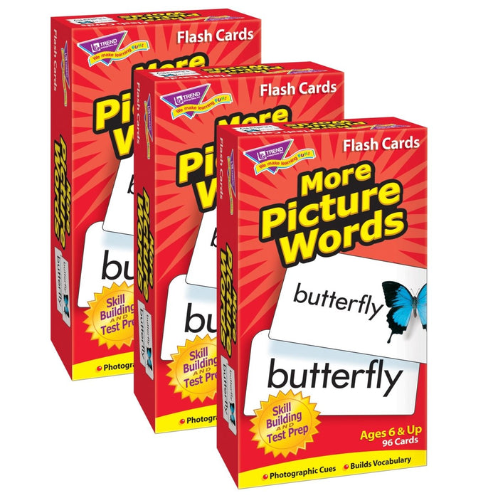 More Picture Words Skill Drill Flash Cards, Pack of 3 - Kidsplace.store