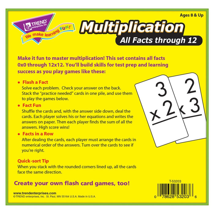 Multiplication 0 - 12 All Facts Skill Drill Flash Cards - Kidsplace.store