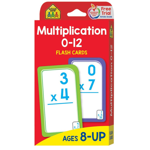 Multiplication 0 - 12 Flash Cards, 6 Packs - Kidsplace.store