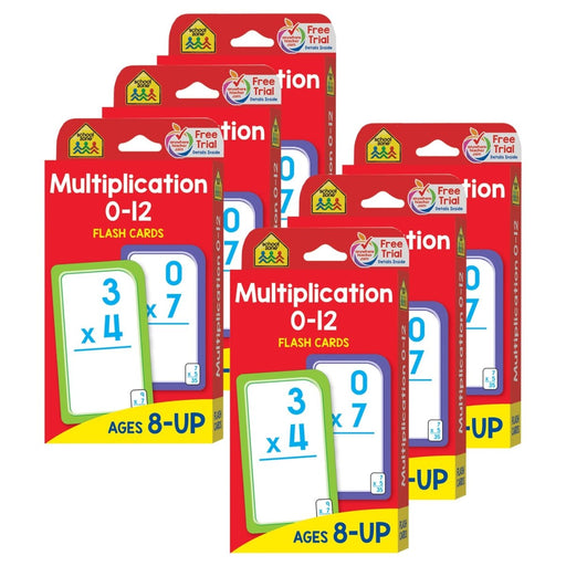 Multiplication 0 - 12 Flash Cards, 6 Packs - Kidsplace.store