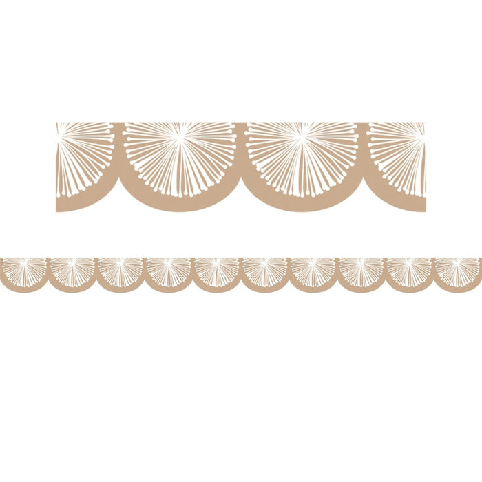 Natural Poms Scalloped Die - Cut Border Trim, 35 Feet Per Pack, 6 Packs - Kidsplace.store