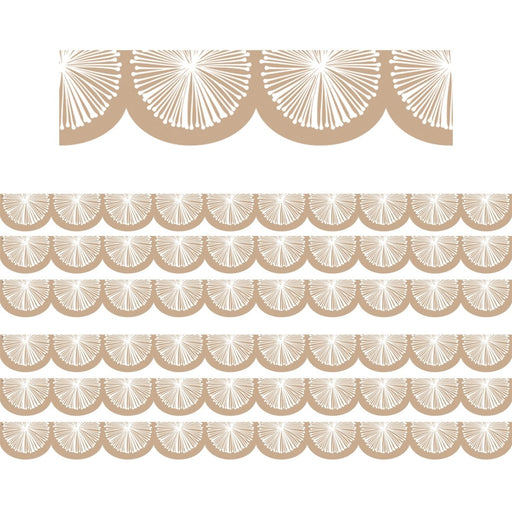 Natural Poms Scalloped Die - Cut Border Trim, 35 Feet Per Pack, 6 Packs - Kidsplace.store