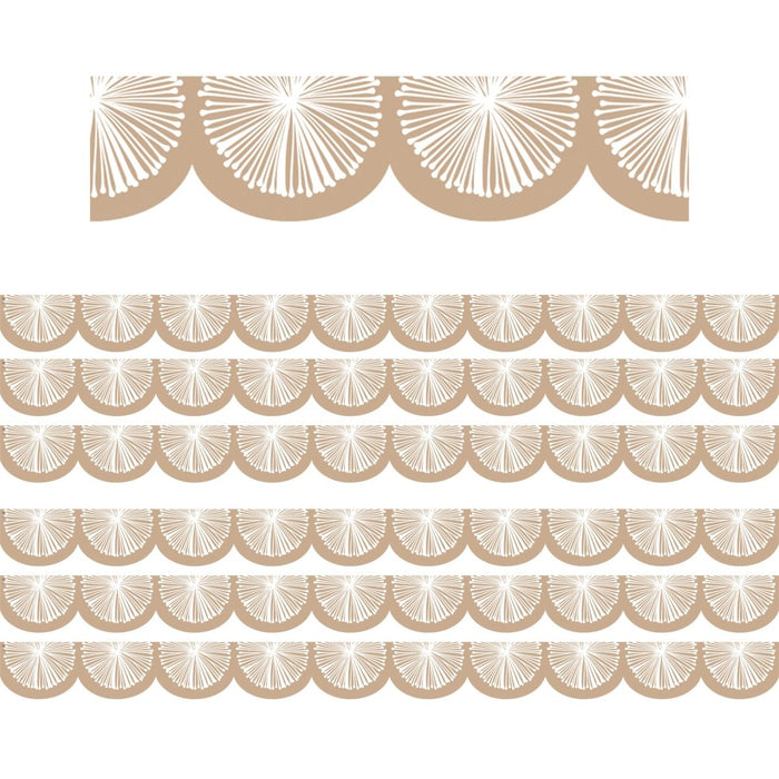 Natural Poms Scalloped Die - Cut Border Trim, 35 Feet Per Pack, 6 Packs - Kidsplace.store