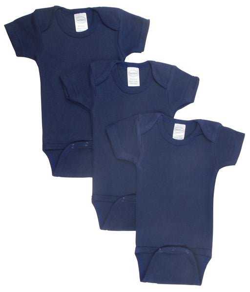 Navy Bodysuit Onezies (pack Of 3) Ls_0188 - Kidsplace.store