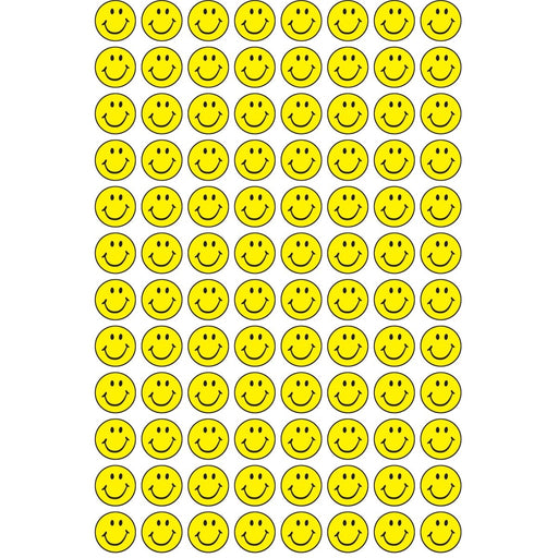 Neon Yellow Smiles superSpots® Stickers, 800 Per Pack, 6 Packs - Kidsplace.store