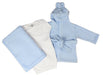 Newborn Baby Boys 3 Pc Set (gown, Robe, Fleece Blanket) Ls_0142 - Kidsplace.store