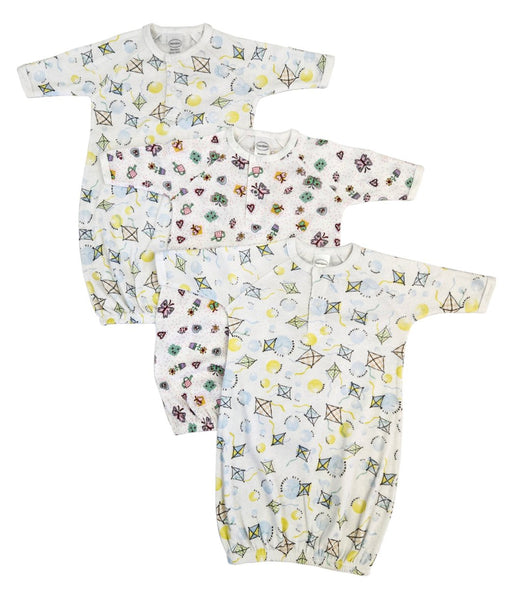 Newborn Baby Girl 3 Piece Gown Set Nc_0835 - Kidsplace.store
