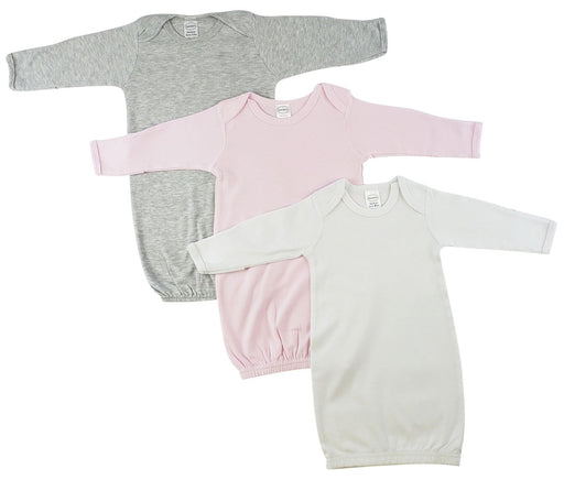 Newborn Baby Girls 3 Pc Gown Set Ls_0682 - Kidsplace.store