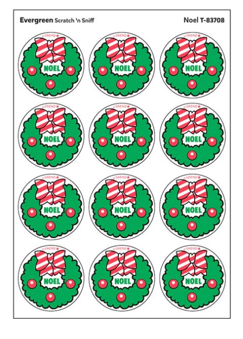 Noel/Evergreen Scent Retro Scratch 'n Sniff Stinky Stickers®, 24 Per Pack, 6 Packs - Kidsplace.store