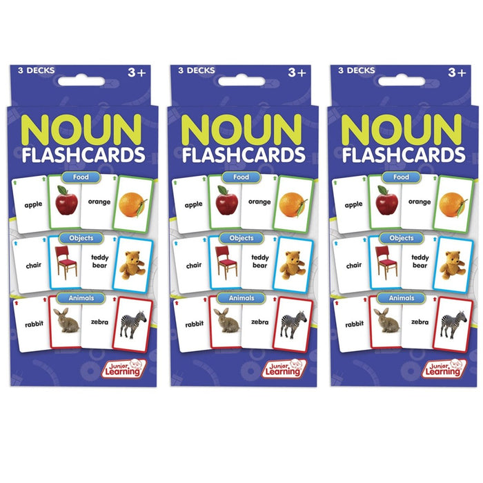 Nouns Flashcards, 3 Decks Per Pack, 3 Packs - Kidsplace.store