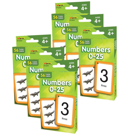 Numbers 0 - 25 Flash Cards, 6 Packs - Kidsplace.store