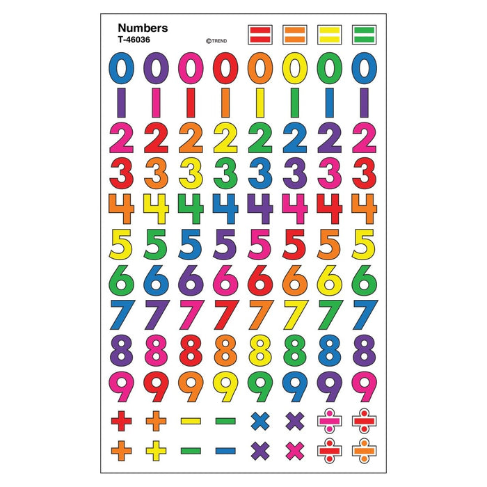 Numbers superShapes Stickers, 800 Per Pack, 6 Packs - Kidsplace.store