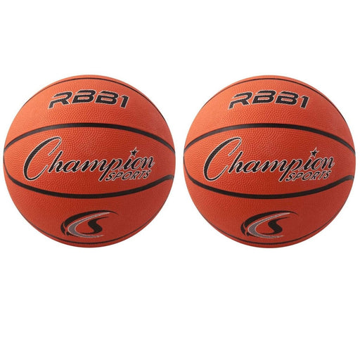 Offical Size Rubber Basketball, Orange, Pack of 2 - Kidsplace.store