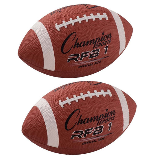 Official Size Rubber Football, Pack of 2 - Kidsplace.store