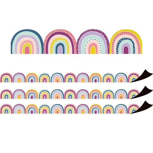 Oh Happy Day Rainbows Magnetic Border, 24 Feet Per Pack, 3 Packs - Kidsplace.store