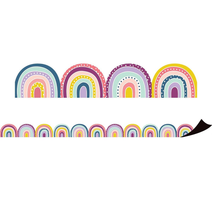 Oh Happy Day Rainbows Magnetic Border, 24 Feet Per Pack, 3 Packs - Kidsplace.store