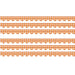 Orange Gingham Scalloped Border Trim, 35 Feet Per Pack, 6 Packs - Kidsplace.store