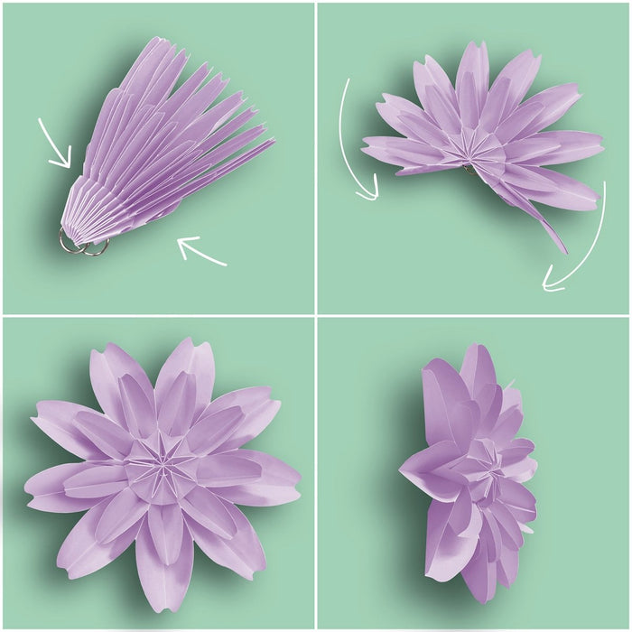 Pastel Pop Paper Flowers, Pack of 4 - Kidsplace.store