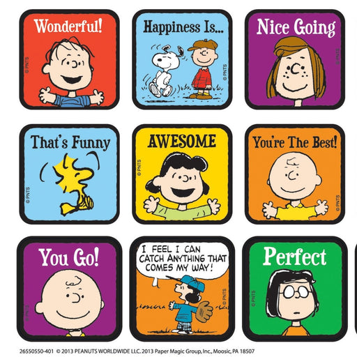 Peanuts® Motivational Theme Stickers, 120 Per Pack, 12 Packs - Kidsplace.store