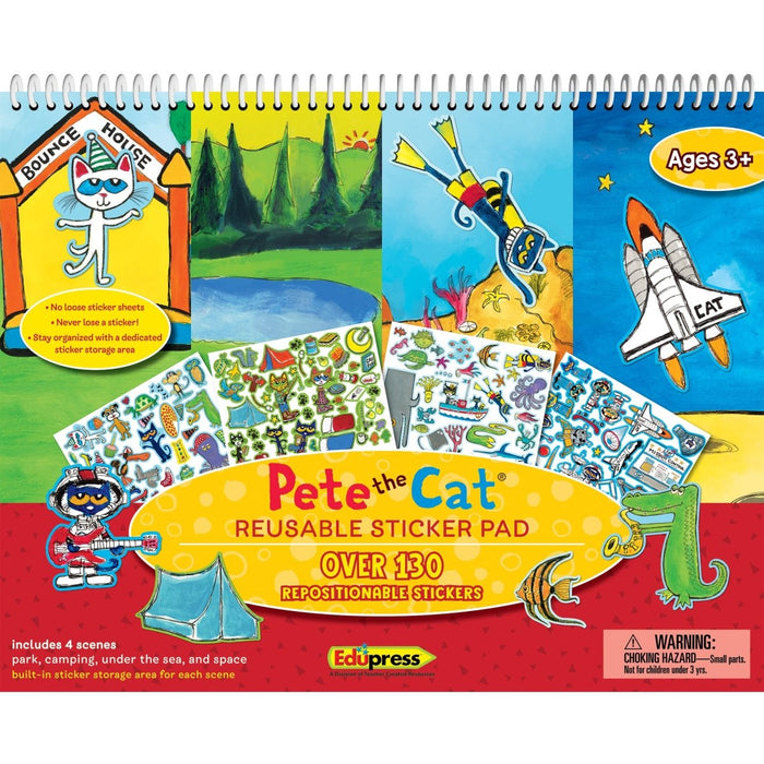 Pete The Cat Reusable Sticker Pad, Pack of 3 - Kidsplace.store