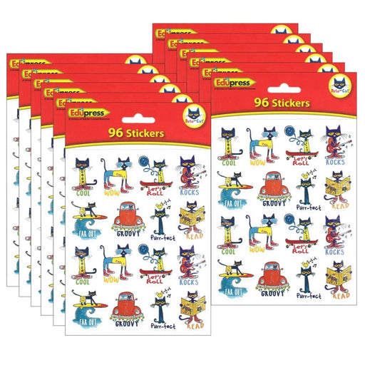 Pete the Cat® Stickers, 1", 96 Per Pack, 12 Packs - Kidsplace.store