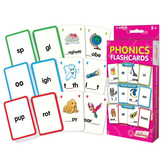 Phonics Flashcards, 3 Sets Per Pack, 3 Packs - Kidsplace.store