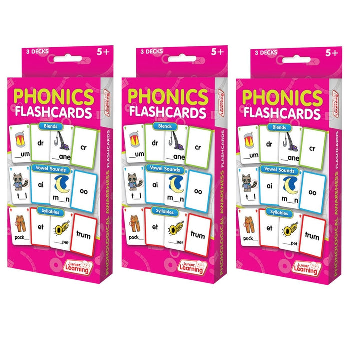 Phonics Flashcards, 3 Sets Per Pack, 3 Packs - Kidsplace.store