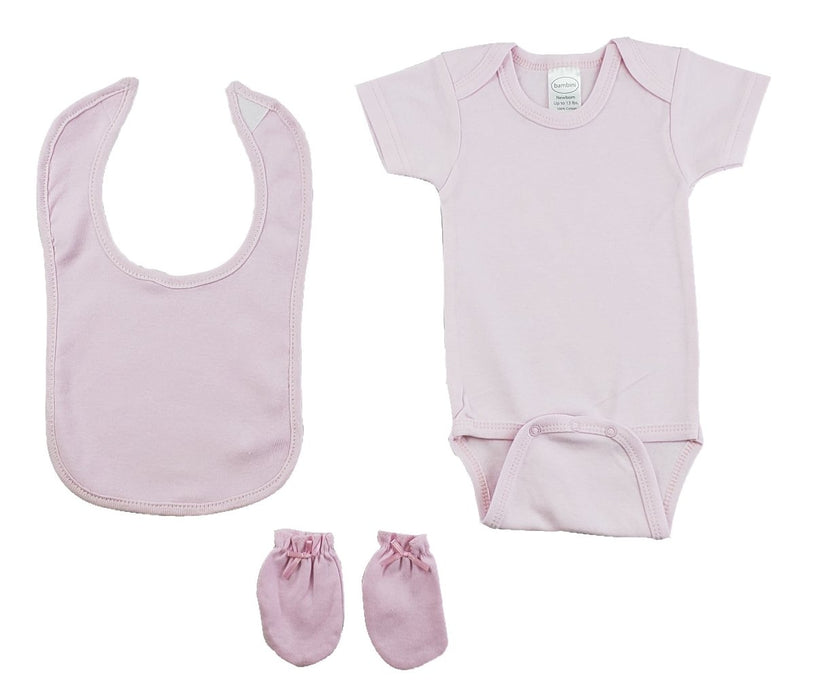 Pink 3 Piece Baby Clothes Set Cs_0178 - Kidsplace.store