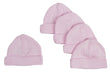 Pink Baby Cap (pack Of 5) 031-pink-5 - Kidsplace.store
